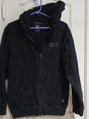 Volvo Black Hooded Zip Jacket Size M